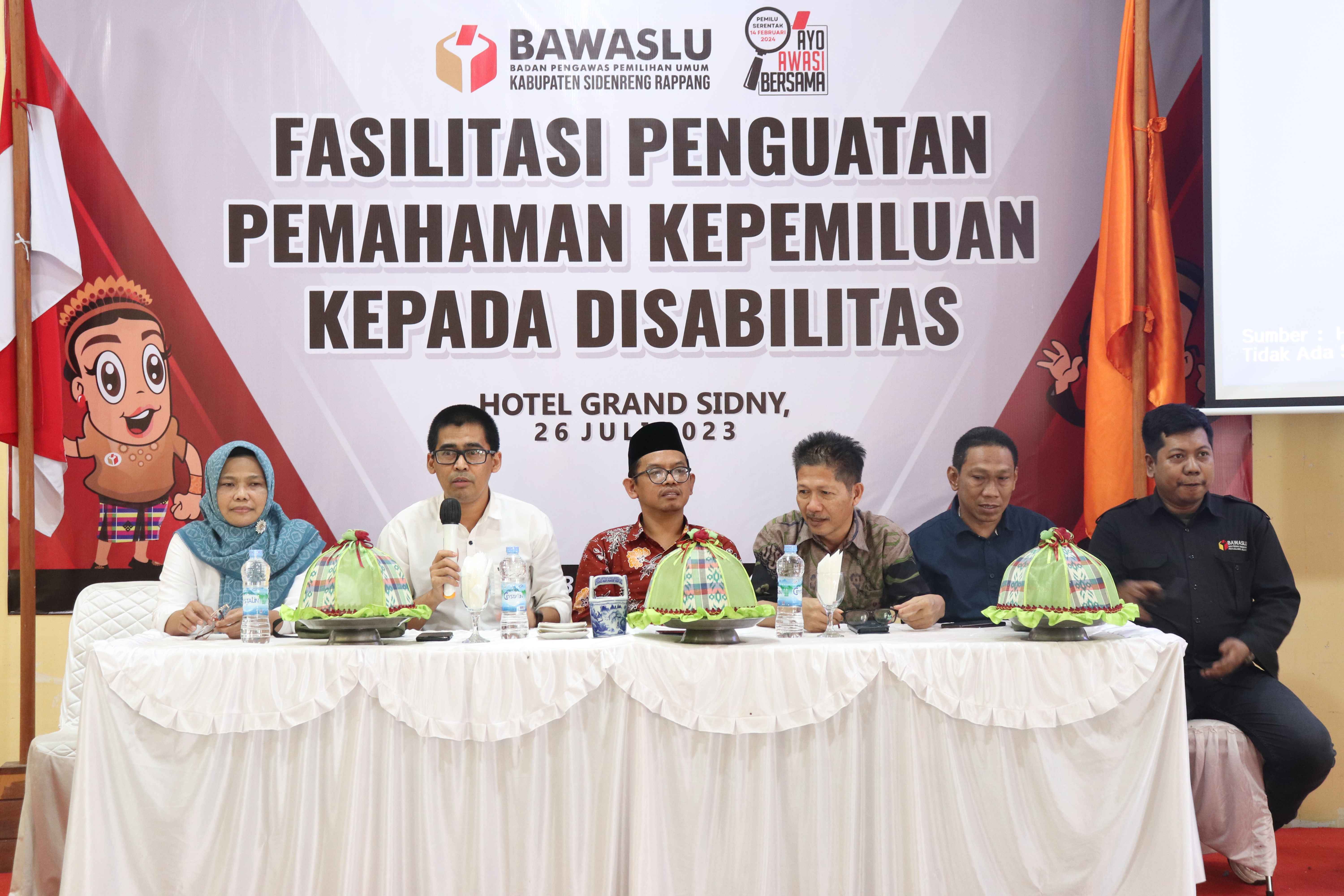 Sediakan Akses Informasi Dan Pemahaman bagi Penyandang Disabilitas, Bawaslu Sidrap Gelar Giat Fasilitasi jelang Pemilu 2024