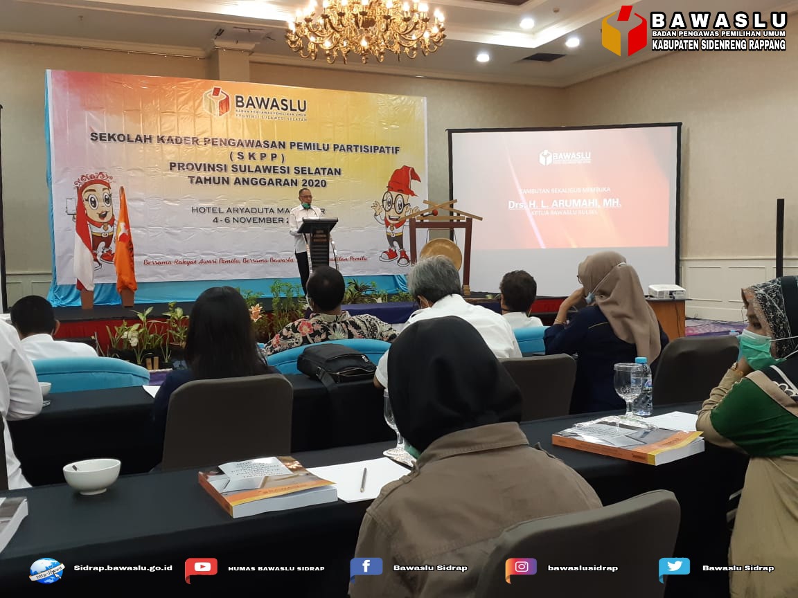 DALAM RANGKA EFEKTIFITAS PENGAWASAN, BAWASLU SIDRAP UTUS 3 PESERTA SEKOLAH KADER PENGAWASAN PARTISIPATIF (SKPP) TINGKAT PROVINSI