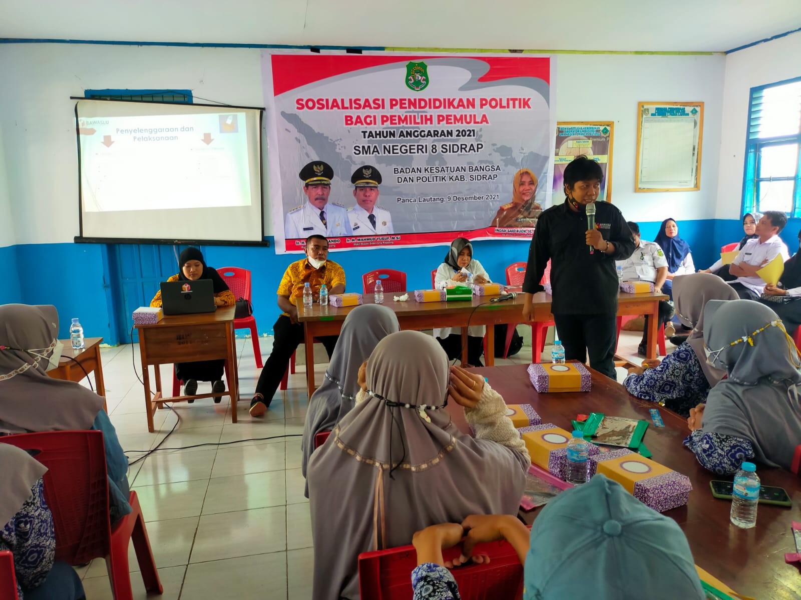 Menjadi Narasumber dalam Sosialisasi Pendidikan Politik, ini penyampaian Pimpinan Bawaslu Sidrap