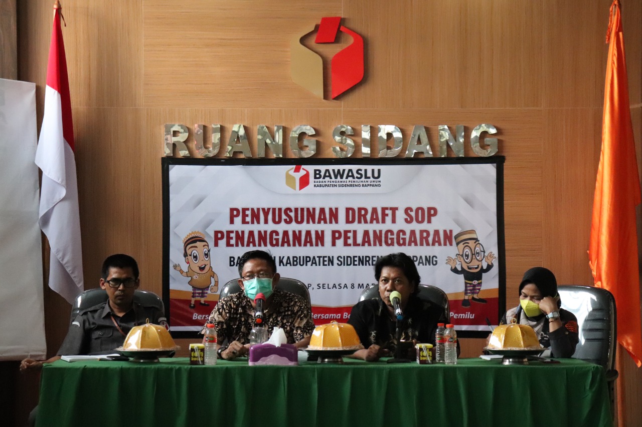 Bawaslu Sidrap Gelar Rakor Penyusunan SOP Penanganan Pelanggaran