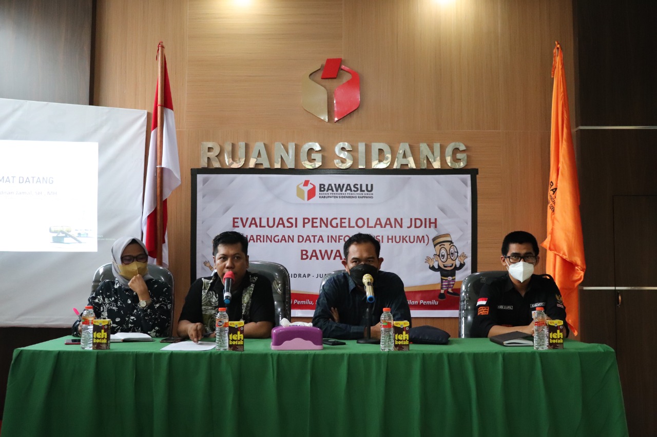 Evaluasi Pengelolaan JDIH di Bawaslu Sidrap, Ini yang disampaikan Dr. Adnan Jamal