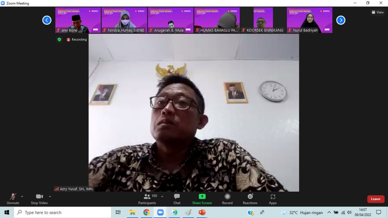 Hadir pada Rapat Monitoring dan Evaluasi Fungsi Kehumasan, ini yang disampaikan Azry Yusuf