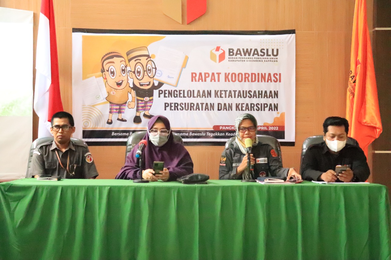 Bawaslu Sidrap gelar Rakor Pengelolaan Ketatausahaan, Persuratan dan Kearsipan