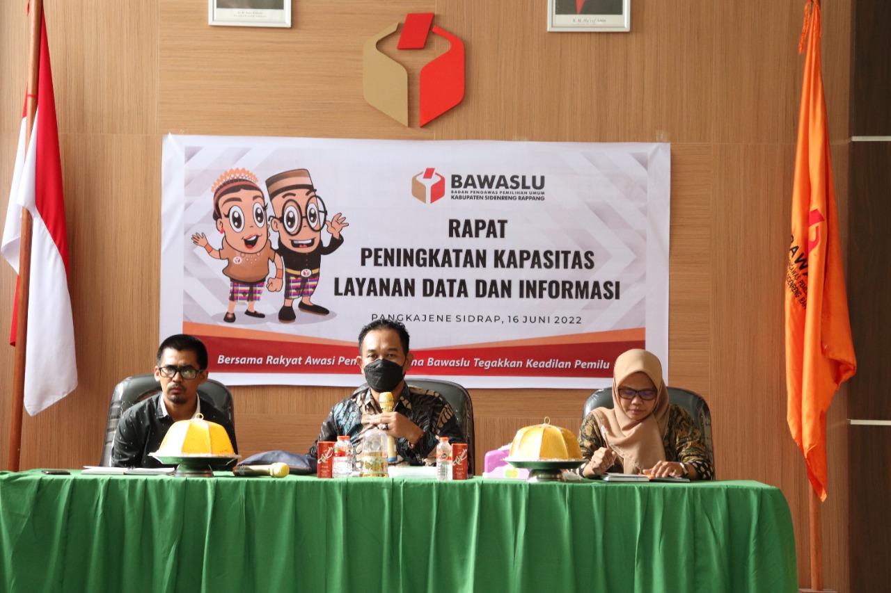 Tingkatkan performa Datin, Bawaslu Sidrap adakan Rapat Peningkatan Kapasitas Layanan Data dan Informasi