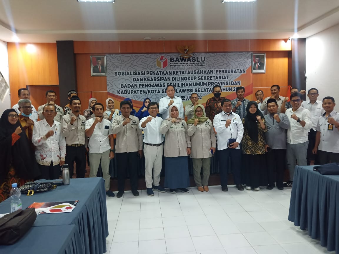 Bawaslu Sidrap Hadiri Kegiatan Sosialisasi Penataan Ketatausahaan, Persuratan dan Kearsipan