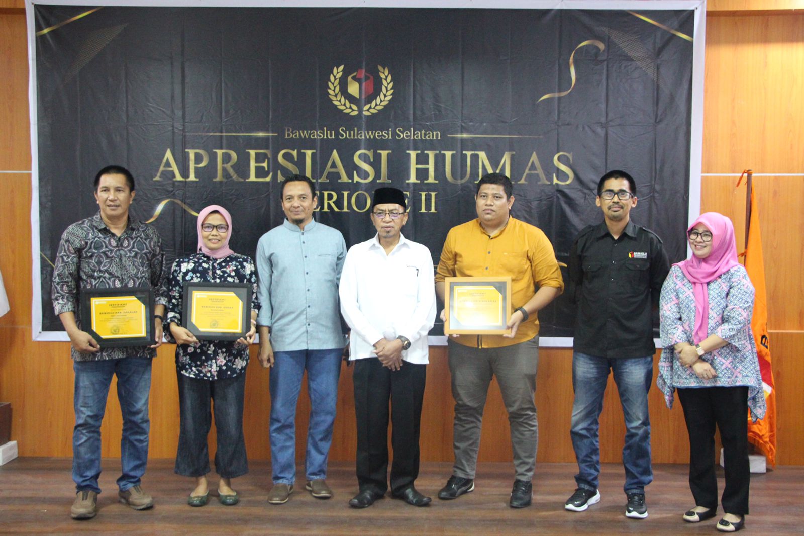 Bawaslu Sidrap Sabet 3 penghargaan dalam Apresiasi kehumasan Bawaslu Sulsel