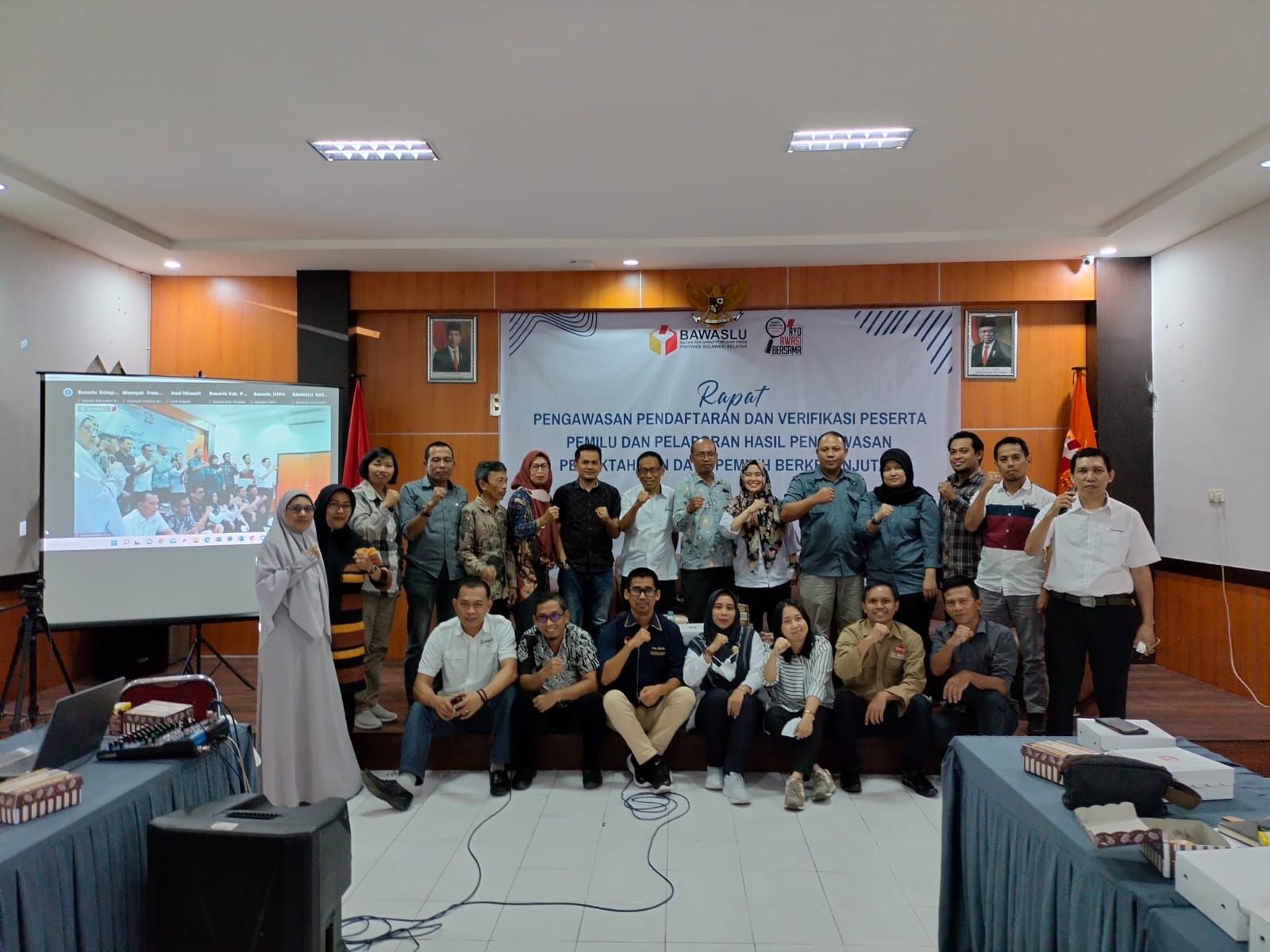 Bawaslu Sidrap Hadiri Rapat Pengawasan Pendaftaran dan Hasil pengawasan Pemutahiran DPB