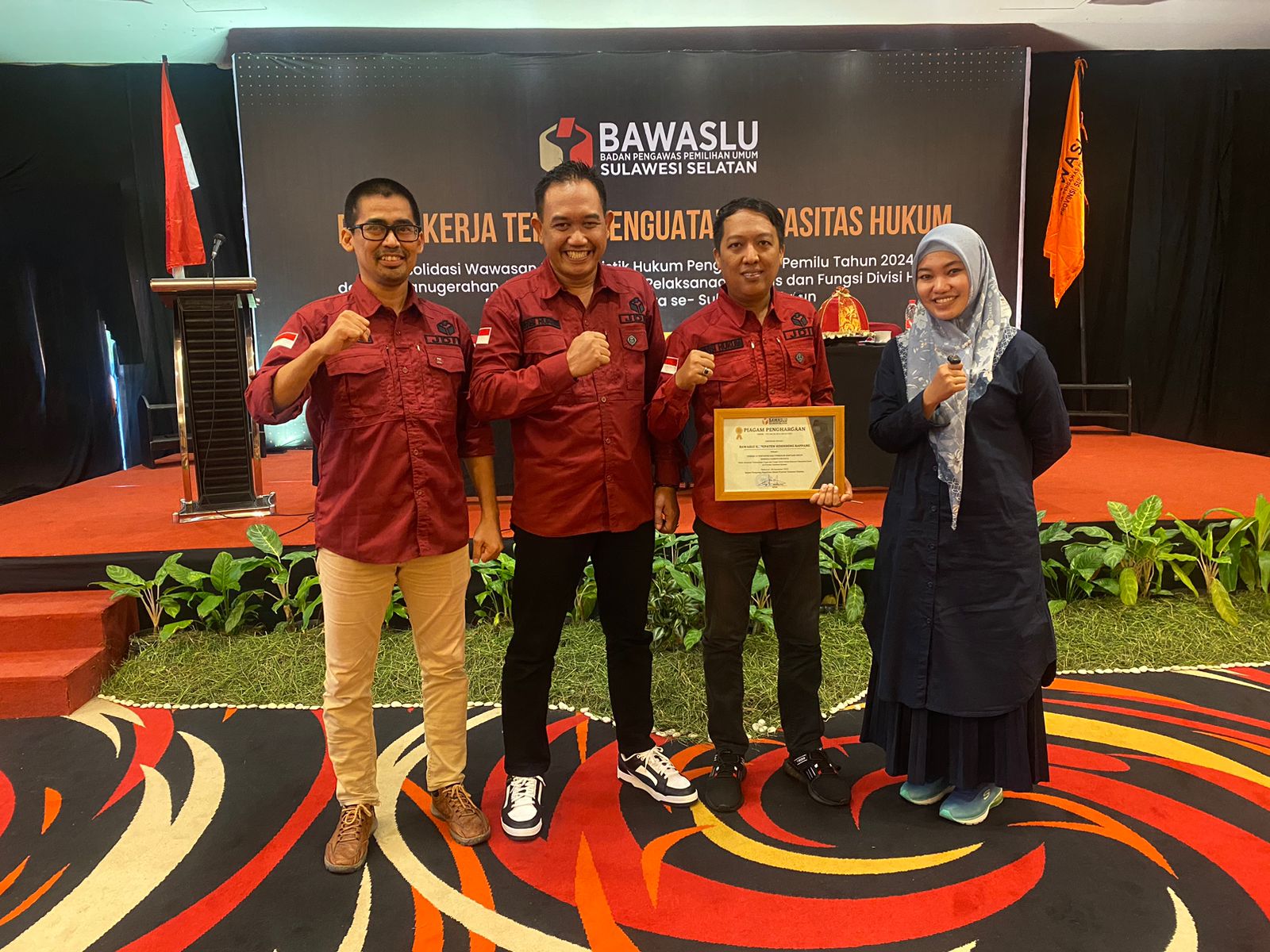 <strong>Bawaslu Sidrap hadiri Rakernis Penguatan Kapasitas Hukum</strong>