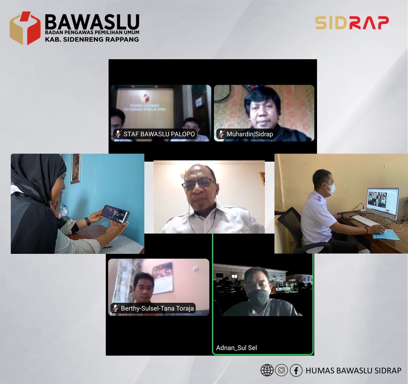 Koordiv HPP Bawaslu Sidrap Ikuti Rakor Penyusunan Laporan Akhir Divisi Hukum
