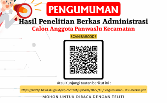 Seleksi Administrasi Selesai, Bawaslu Sidrap Umumkan Calon Panwaslu Kecamatan yang Lulus