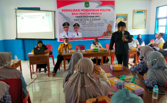 Menjadi Narasumber dalam Sosialisasi Pendidikan Politik, ini penyampaian Pimpinan Bawaslu Sidrap