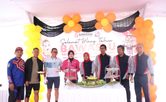 Bawaslu Sidrap bersama Kapolres dan Dandim rayakan HUT Ke-4 Bawaslu Kabupaten/Kota