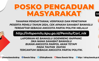 Bawaslu Sidrap Terima Aduan Pencatutan dari Warga Sidrap