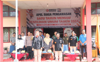 Satu Tahun Jelang Pemilu 2024, Bawaslu Sidrap Gelar Apel Siaga