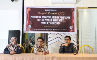 Hadiri Rakor Pra Rekap DPT KPU Sidrap, Bawaslu Sidrap sampaikan 57 Warga yang Belum Terdaftar